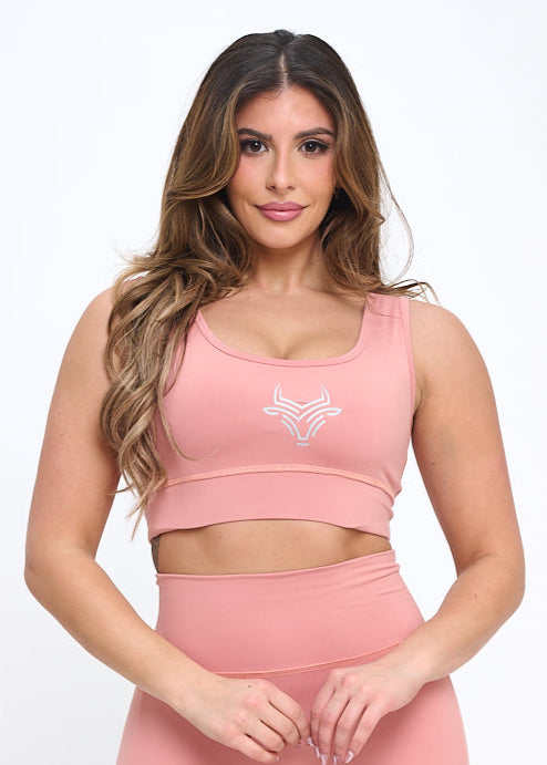 Bullish Mentality Women's Pink Sports Bra