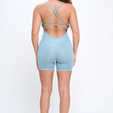 Bullish Mentality Women's Light Blue Short Bodysuit