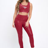 Bullish Mentality Women's Red Leopard Leggings